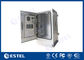 کابینت مخابراتی فضای باز IP55 16U ضد آب با طراحی تهویه مطبوع و قفل ضد سرقت