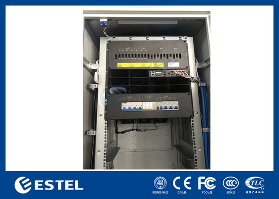 کابینت برق مخابراتی و کابینت باتری 32U بیرونی با پنل توزیع برق و حفاظت ضد سرقت باتری