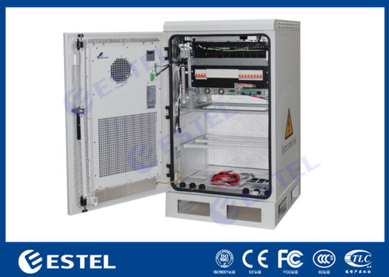 کابینت دیواری در فضای باز فولاد نصب شده روی محفظه قطب باتری مجهز نوع با خنک کننده مبدل حرارتی