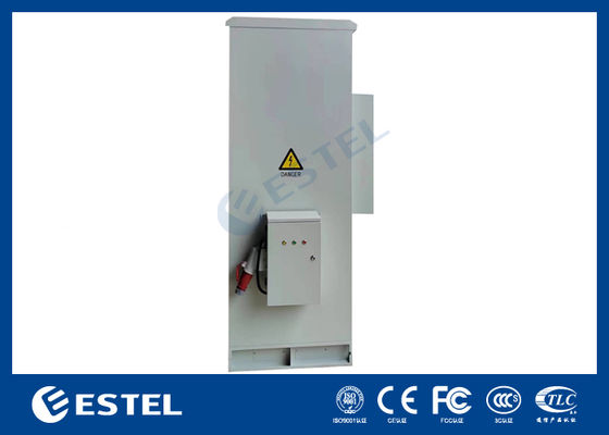 کابینت مخابراتی بیرونی با دو دیوار 40U IP55 با PDU و جعبه جانبی 2000W ظرفیت خنک کننده 220VAC / 48VDC ولتاژ ورودی