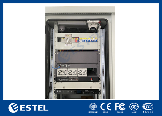 IP55 22U کابینت باتری بیرونی با سیستم برق اصلاح کننده 9KW 48VDC برای برنامه های مخابراتی