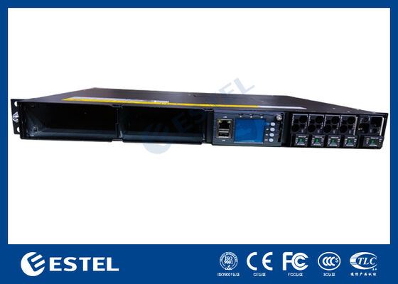 1U Rack Mount سیستم برق DC یکپارچه با واحد نظارت دو طرفه RS485 یا رابط LAN