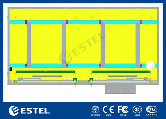 کابینت برق فضای باز دو محفظه ای IP65 42U – RAL7035، ساختار فولاد گالوانیزه 1.5 میلی متری و فولاد ضد زنگ SUS316 برای دوام و حفاظت بیشتر