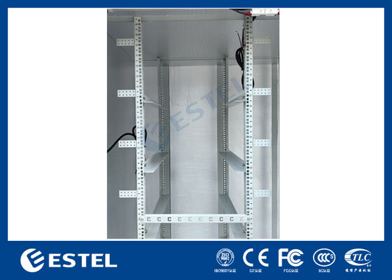 کابینت برق فضای باز دو محفظه ای IP65 42U – RAL7035، ساختار فولاد گالوانیزه 1.5 میلی متری و فولاد ضد زنگ SUS316 برای دوام و حفاظت بیشتر