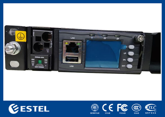 1U Rack Mount Telecom سیستم برق DC با توزیع یکپارچه و کنترل کننده هوشمند