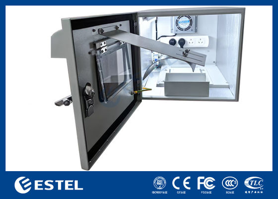 کابینت چاپگر در فضای باز، محفظه IP55 نصب شده بر روی قطب، W340 × D440 × H300mm، فن خنک کننده، مناسب برای ایستگاه های پولی و ایستگاه های نظارت کشاورزی